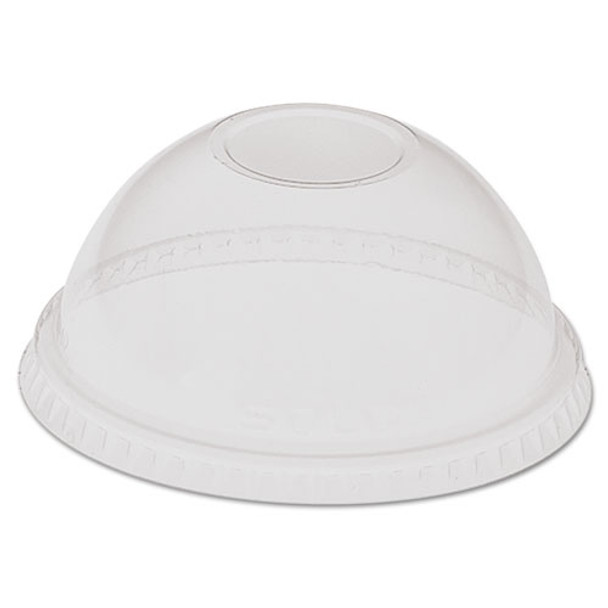Lid,cup,w/hole,dome,clr
