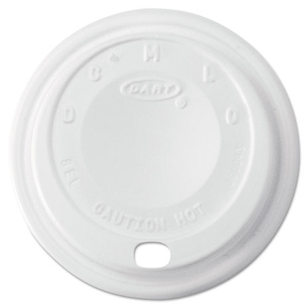 Cappuccino Dome Sipper Lids, 8-10oz Cups, White, 1000/carton