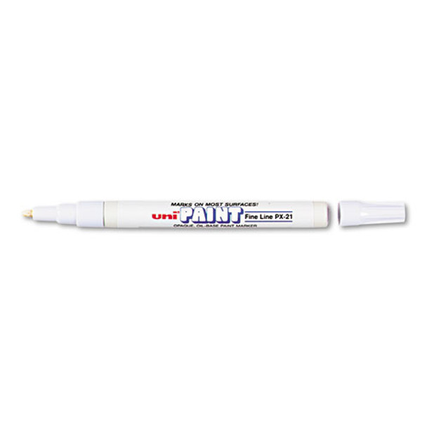 Permanent Marker, Fine Bullet Tip, White - DUBC63713