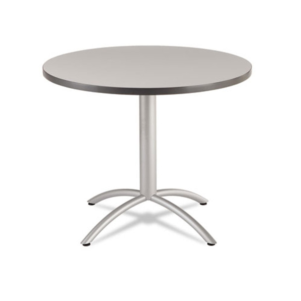 Cafeworks Table, 36 Dia X 30h, Gray/silver