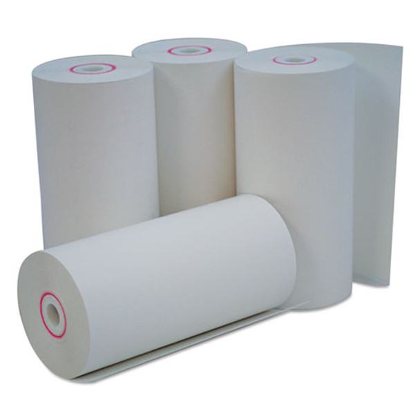 Direct Thermal Print Paper Rolls, 0.38" Core, 4.38" X 127ft, White, 50/carton