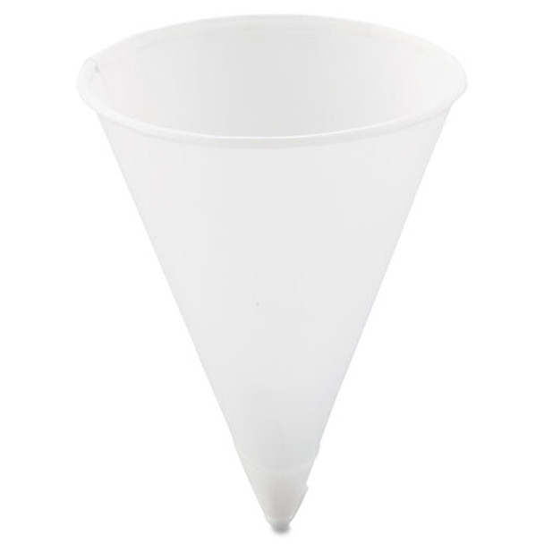 Cone Water Cups, Paper, 4oz, Rolled Rim, White, 200/bag, 25 Bags/carton