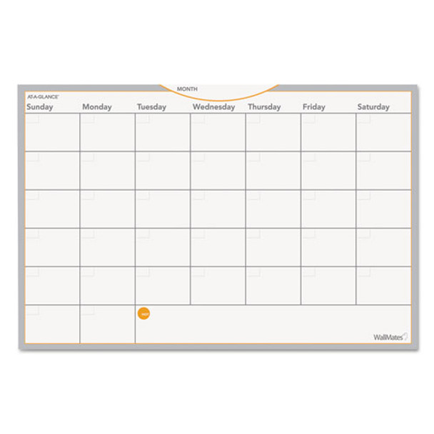 Wallmates Self-adhesive Dry Erase Monthly Planning Surface, 18 X 12