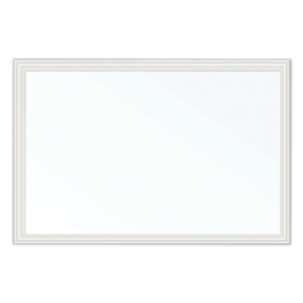 Magnetic Dry Erase Board With Decor Frame, 30 X 20, White Surface And Frame