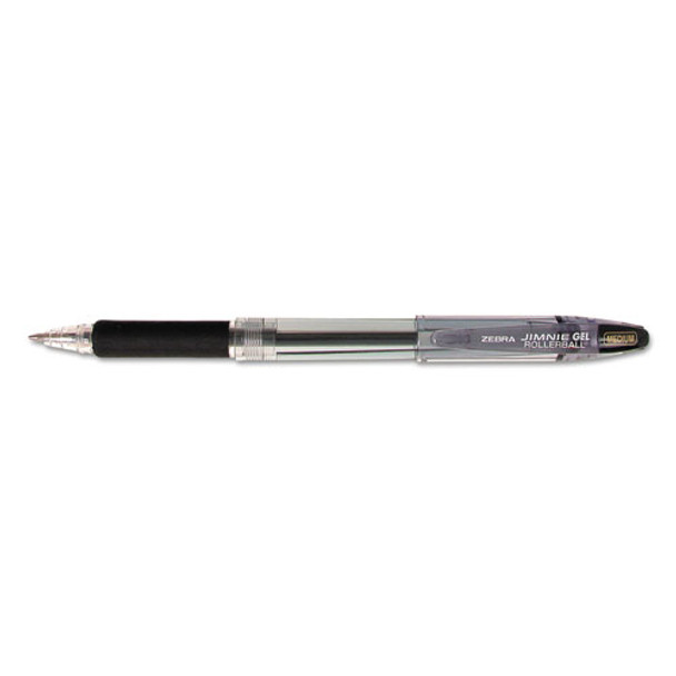 Jimnie Stick Gel Pen Value Pack, Medium 0.7mm, Black Ink, Smoke Barrel, 24/box