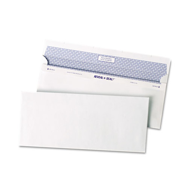 Reveal-n-seal Envelope, #10, Commercial Flap, Self-adhesive Closure, 4.13 X 9.5, White, 500/box - DQUA67218