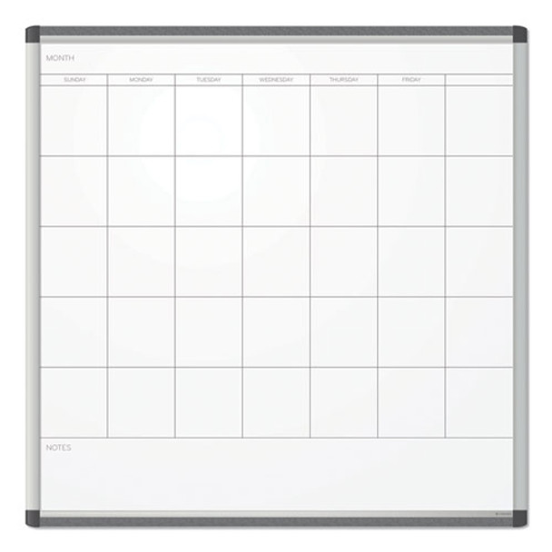 Pinit Magnetic Dry Erase Undated One Month Calendar, 36 X 36, White