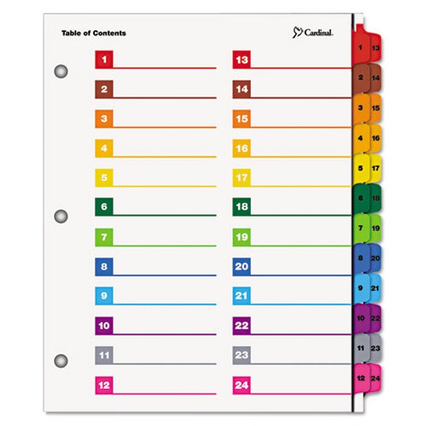 Onestep Printable Table Of Contents And Dividers - Double Column, 52-tab, 1 To 52, 11 X 8.5, White, 1 Set