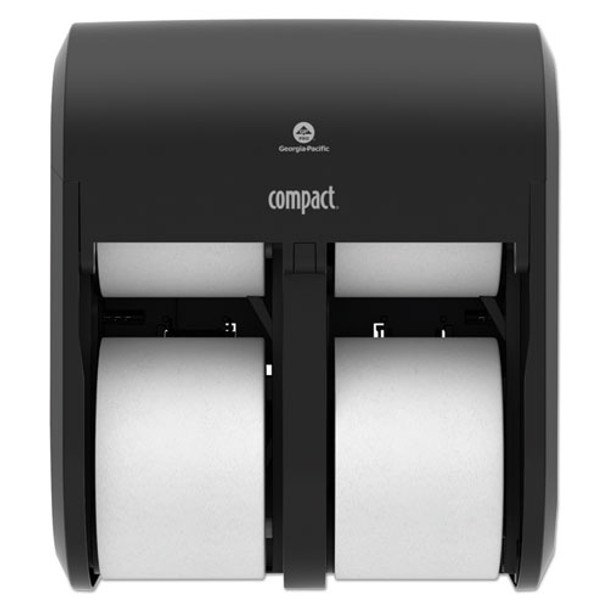 Compact Quad Vertical 4-roll Coreless Dispenser, 11.75 X 6.9 X 13.25, Black