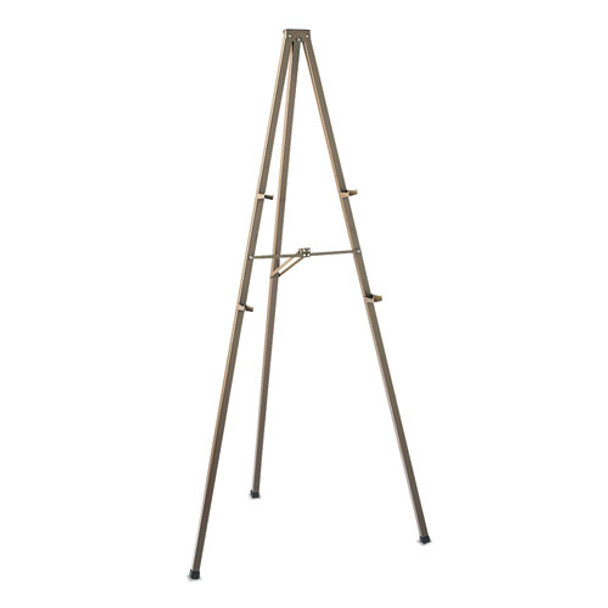 Tripod Display Easel, 72" High, Steel, Bronze