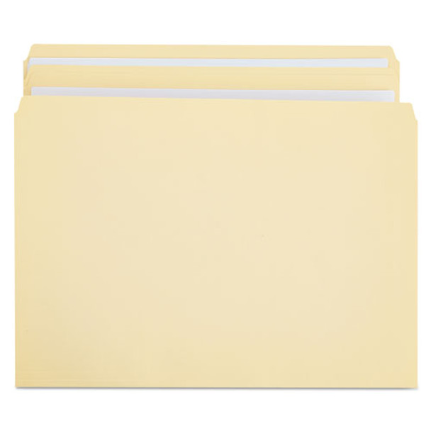 Double-ply Top Tab Manila File Folders, Straight Tab, Legal Size, 100/box