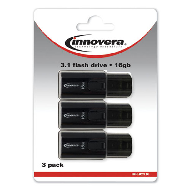 Usb 3.0 Flash Drive, 16 Gb, 3/pack