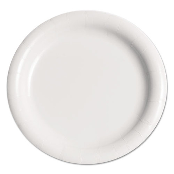 Bare Eco-forward Clay-coated Paper Plate, 9", Wh, Rnd, Mdmwgt, 125/pk, 4 Pk/ct