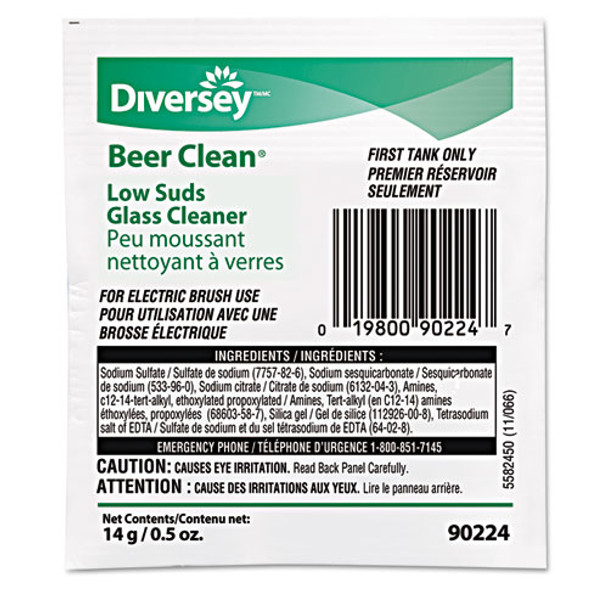 Beer Clean Glass Cleaner, Powder, .5oz Packet, 100/carton - DDVO990224