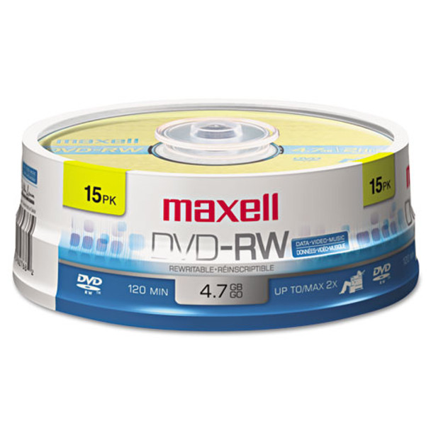 Dvd-rw Discs, 4.7gb, 2x, Spindle, Gold, 15/pack