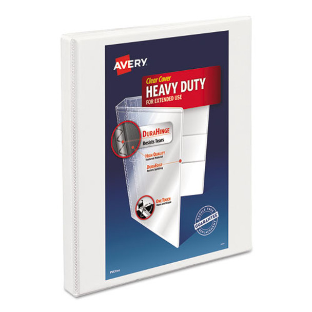 Heavy-duty Non Stick View Binder With Durahinge And Slant Rings, 3 Rings, 0.5" Capacity, 11 X 8.5, White
