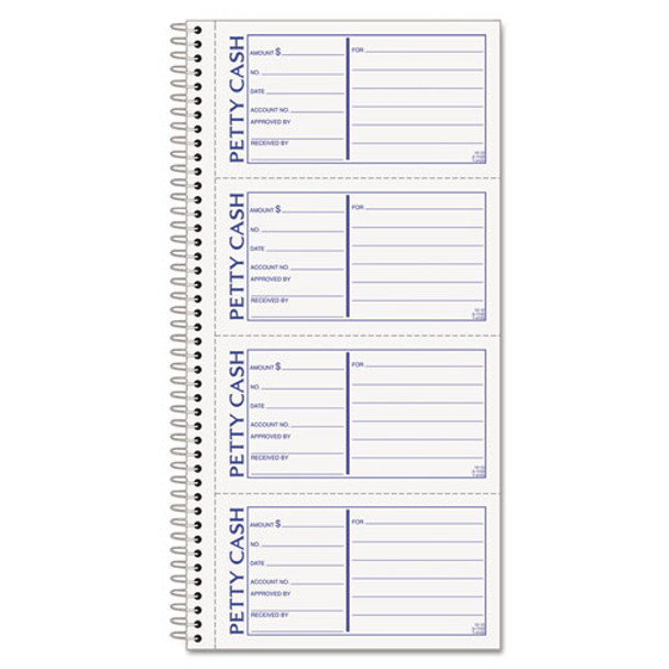 Petty Cash Receipt Book, 5 1/2 X 11, Two-part Carbonless, 200 Sets/book