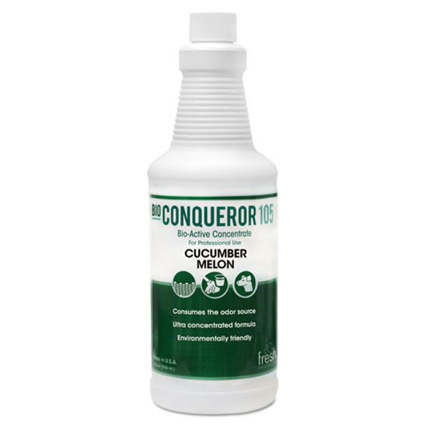 Bio Conqueror 105 Enzymatic Odor Counteractant Concentrate, Cucumber Melon, 1 Qt, 12/carton