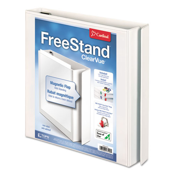 Freestand Easy Open Locking Slant-d Ring Binder, 3 Rings, 1" Capacity, 11 X 8.5, White