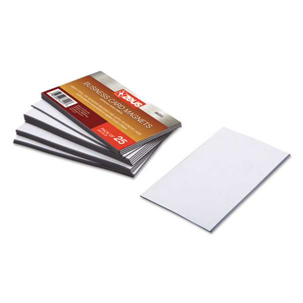 Business Card Magnets, 3 1/2 X 2, White, Adhesive Coated, 25/pack