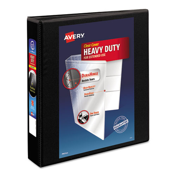 Heavy-duty Non Stick View Binder With Durahinge And Slant Rings, 3 Rings, 1.5" Capacity, 11 X 8.5, Black