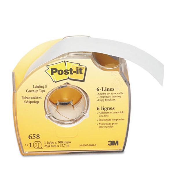 Labeling & Cover-up Tape, Non-refillable, 1" X 700" Roll