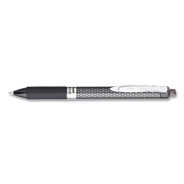 Oh! Gel Retractable Gel Pen, Medium 0.7mm, Black Ink/barrel, Dozen