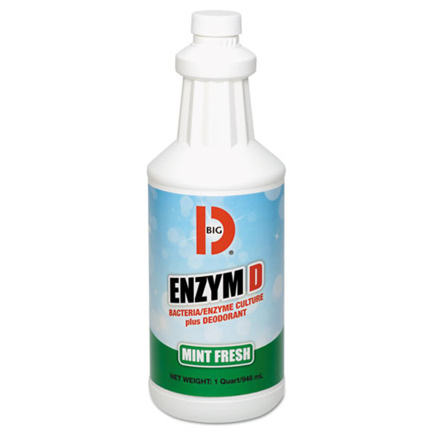 Enzym D Digester Deodorant, Mint, 1qt, Bottle, 12/carton