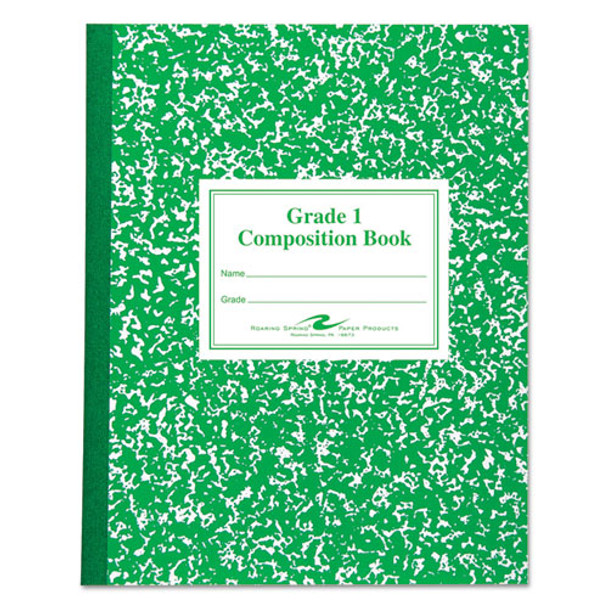 Grade School Ruled Composition Book, Manuscript, Green, 9.75 X 7.75, 50 Sheets
