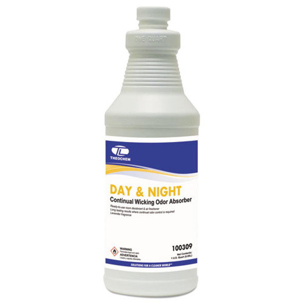 Day & Night Wicking Odor Absorber, 32 Oz Bottle, Lavender, 12/carton