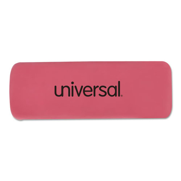 Bevel Block Erasers, Rectangular, Small, Pink, Elastomer, 20/pack