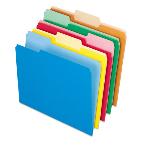 Interior File Folders, 1/3-cut Tabs, Letter Size, Assortment 2, 100/box