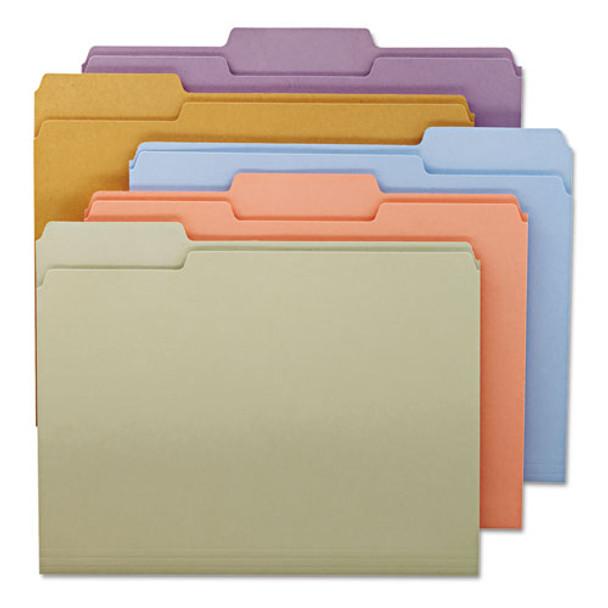 Colored File Folders, 1/3-cut Tabs, Letter Size, Assorted, 100/box - DSMD11953