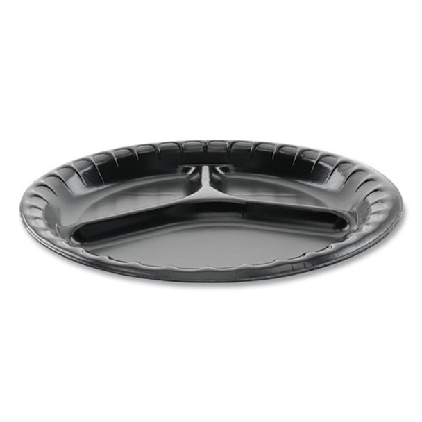 Laminated Foam Dinnerware, Plate, 10.25" Diameter, Black, 540/carton