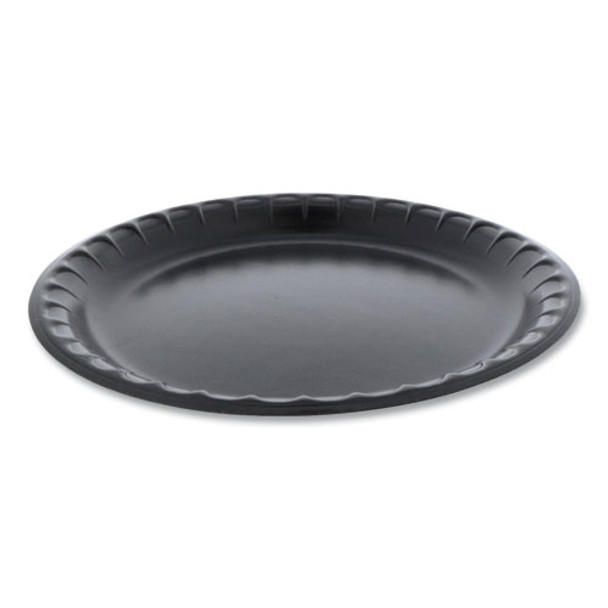 Laminated Foam Dinnerware, Plate, 10.25" Diameter, Black, 540/carton - DPCT0TKB0010000Y