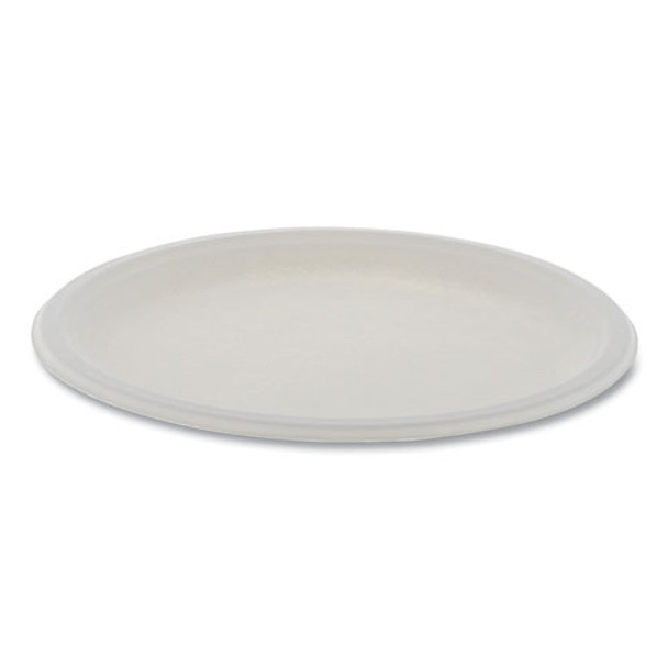 Earthchoice Compostable Fiber-blend Bagasse Dinnerware, Plate, 10" Diameter, Natural, 500/carton