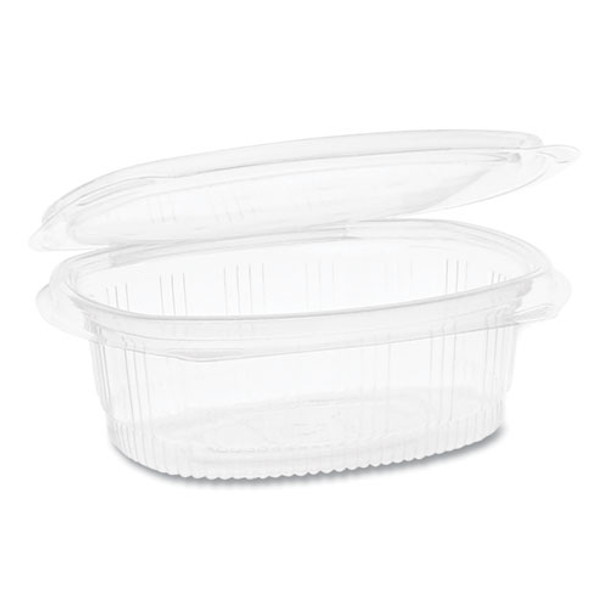 Earthchoice Pet Hinged Lid Deli Container, 4.92 X 5.87 X 2.48, 16 Oz, 1-compartment, Clear, 200/carton