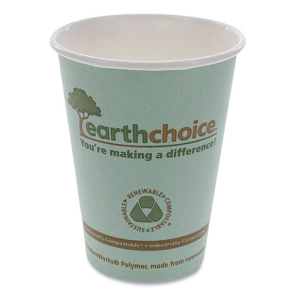 Earthchoice Hot Cups, 12 Oz, Teal, 1,000/carton