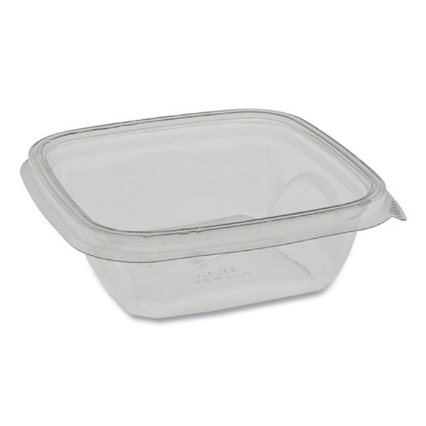 Earthchoice Recycled Pet Square Base Salad Containers, 5 X 5 X 1.63, 12 Oz, Clear, 504/carton