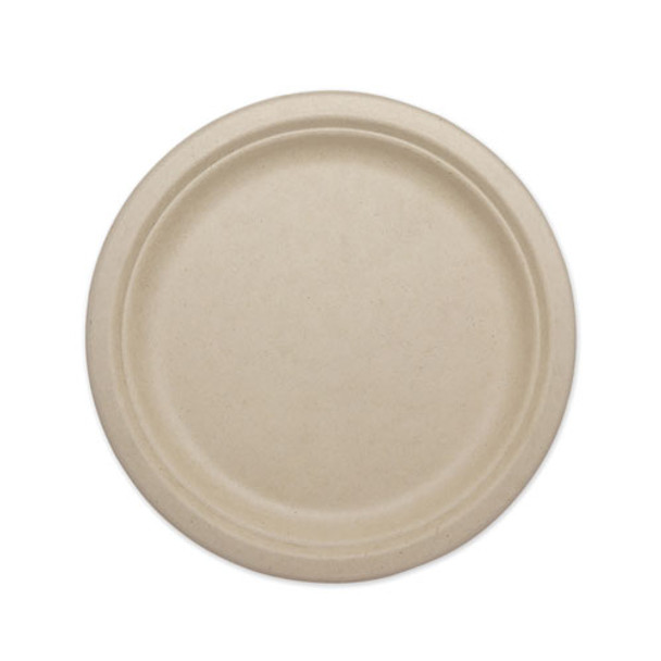 Fiber Plates, 9", Natural, 1,000/carton