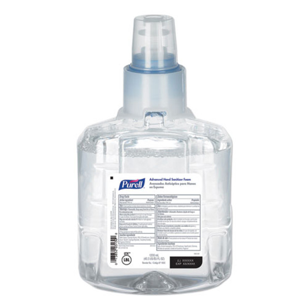 Advanced Hand Sanitizer Foam, Ltx-12 1200 Ml Refill, Clear, 2/carton
