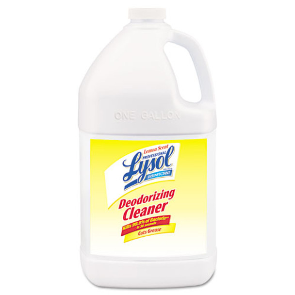 Disinfectant Deodorizing Cleaner Concentrate, 1 Gal Bottle, Lemon  Scent