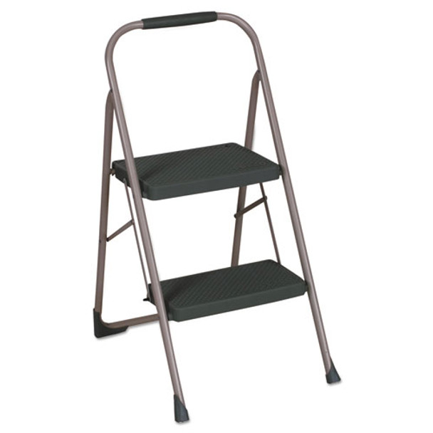 Big Step Folding Stool, 2-step, 200 Lb Capacity, 22" Spread, Black/gray