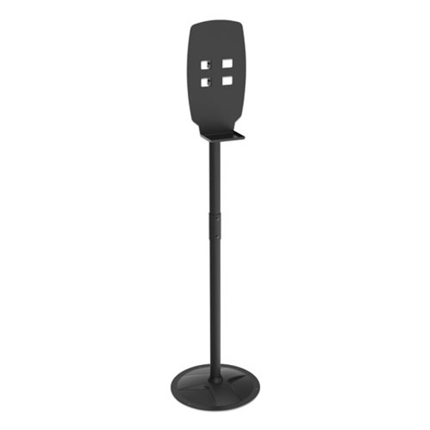 Floor Stand For Sanitizer Dispensers, Height Adjustable From 50" To 60", Black