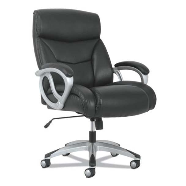 3-forty-one Big And Tall Chair, Supports Up To 400 Lbs., Black Seat/black Back, Aluminum Base