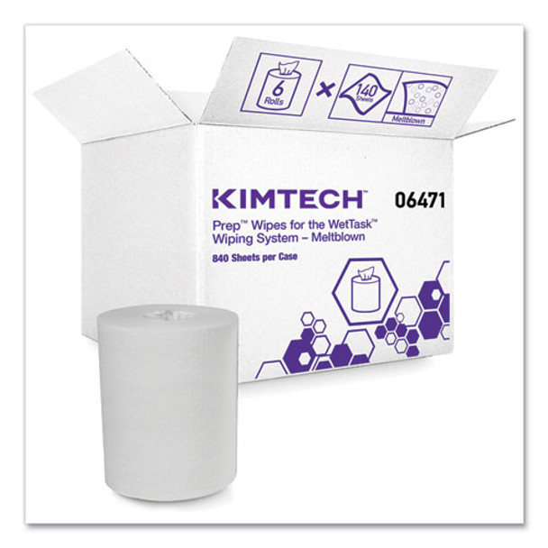 Wipers For The Wettask System, Quat Disinfectants And Sanitizers, 6 X 12, 840/roll, 6 Rolls And 1 Bucket/carton