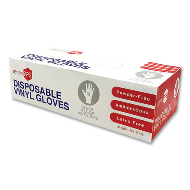 Single Use Vinyl Glove, Clear, X-large, 1,000/carton