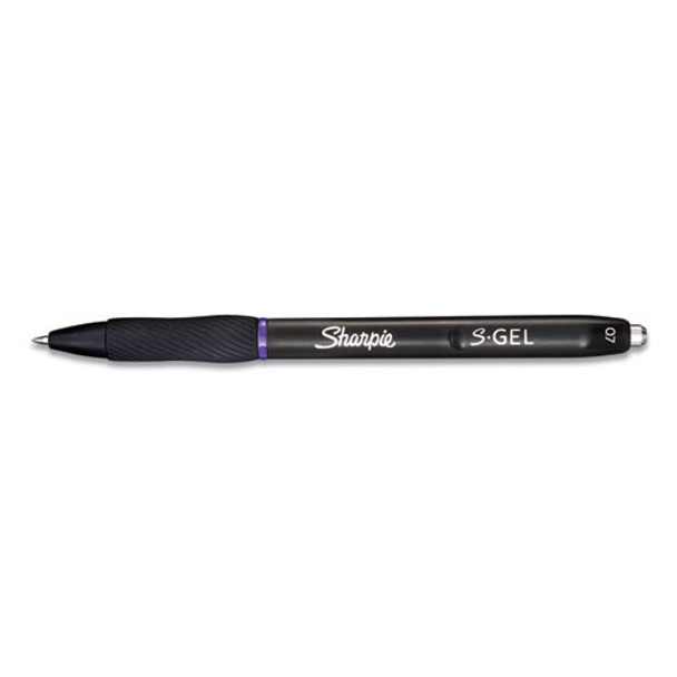 S-gel Retractable Gel Pen, Medium 0.7 Mm, Purple Ink, Purple Barrel, Dozen