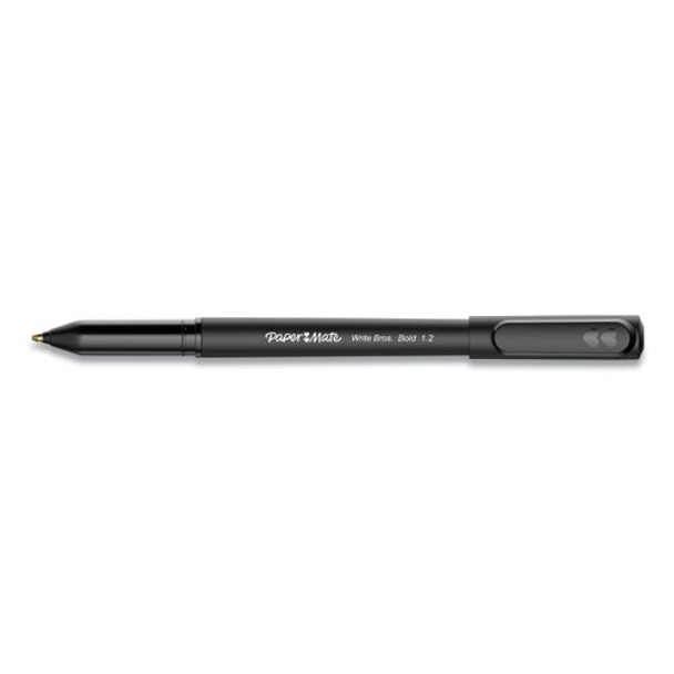 Write Bros. Ballpoint Pen, Bold 1.2 Mm, Black Ink/barrel, Dozen