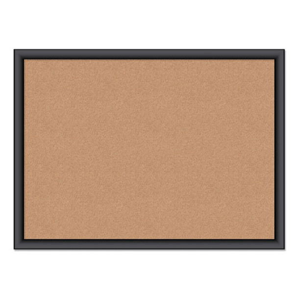Cork Bulletin Board, 24 X 18, Natural Surface, Black Frame